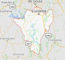 mapa luziania go