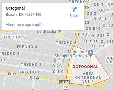 mapa octogonal brasília df