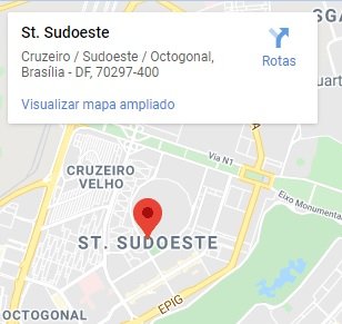 mapa sudoeste df