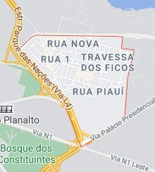 mapa vila planalto df
